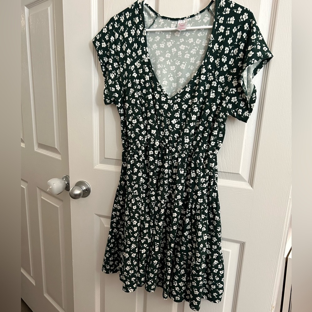 No boundaries floral green dress